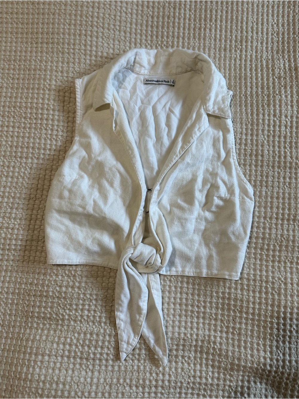 Abercrombie & Fitch Tie-Front Collared  Top